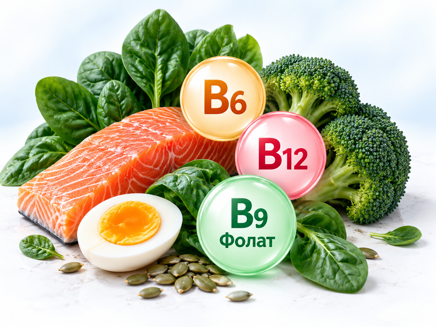 Источники витаминов B6, B12 и фолата