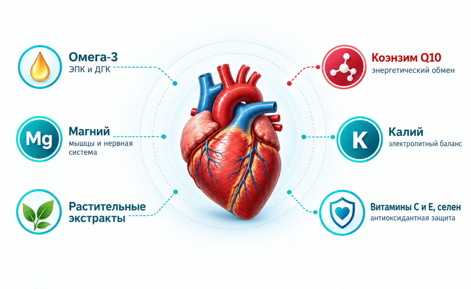 Ключевые компоненты для сердца и сосудов