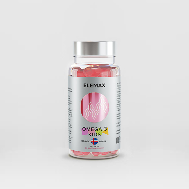 Elemax OMEGA-3 KIDS (вкус клубники)